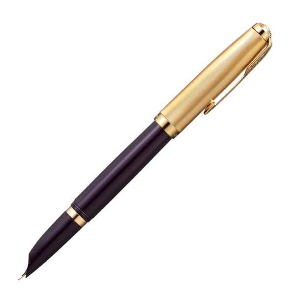 Parker 51 Deluxe Plum with Gold Trim - 18k Gold Nib Fountain Pen 4