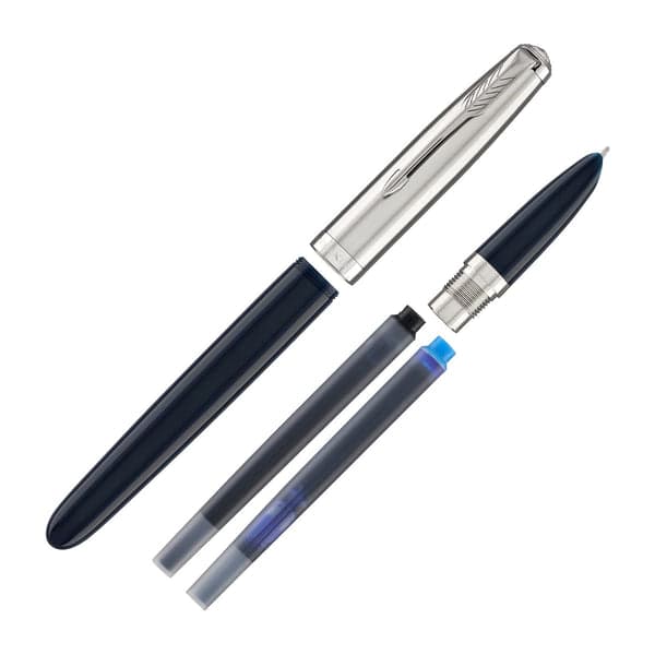 Parker 51 Midnight Blue with Chrome Trim Fountain Pen 3