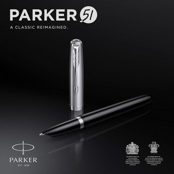 Parker 51 Core Black with Chrome Trim Fountain Pen 5