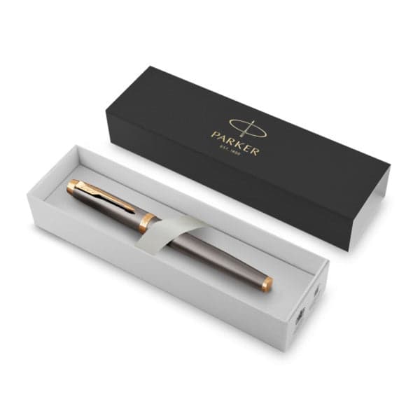 Parker IM Grey Gold Trim Rollerball Pen 5