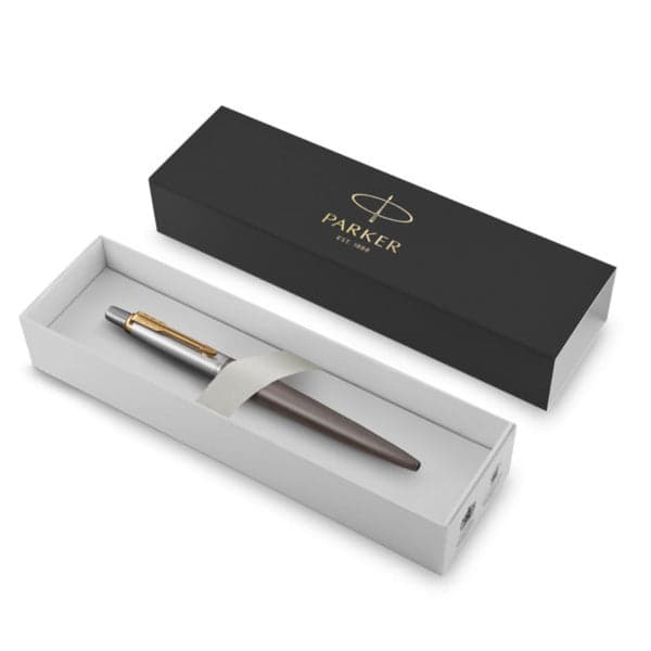 Parker Jotter Grey Gold Trim Ballpoint Pen 4