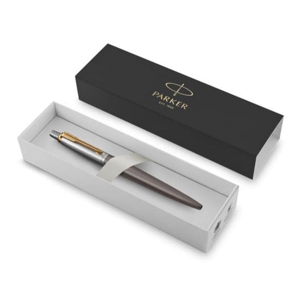 Parker Jotter XL Grey Gold Trim Ballpoint Pen 4
