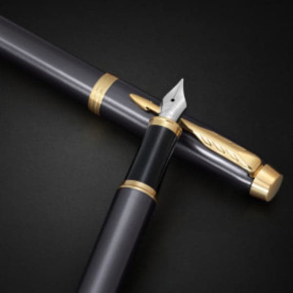 Parker IM Grey Gold Trim Fountain Pen - Medium 3