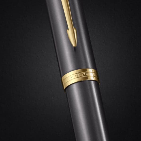Parker IM Grey Gold Trim Fountain Pen - Medium 4