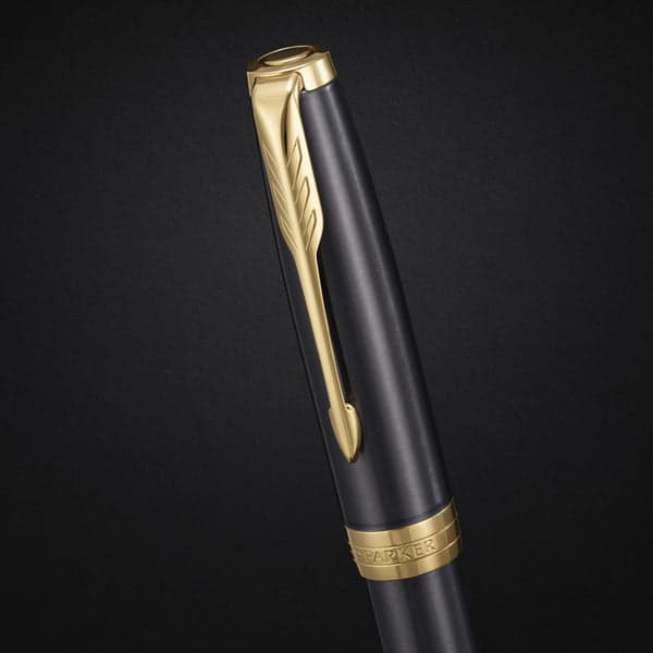Parker Sonnet Grey Gold Trim Fountain Pen - Fine 5