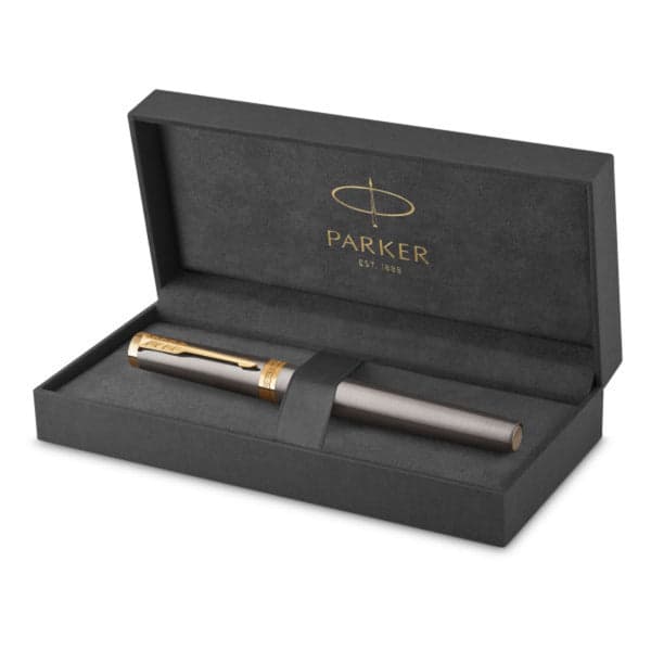 Parker Ingenuity Grey Gold Trim Rollerball Pen 2