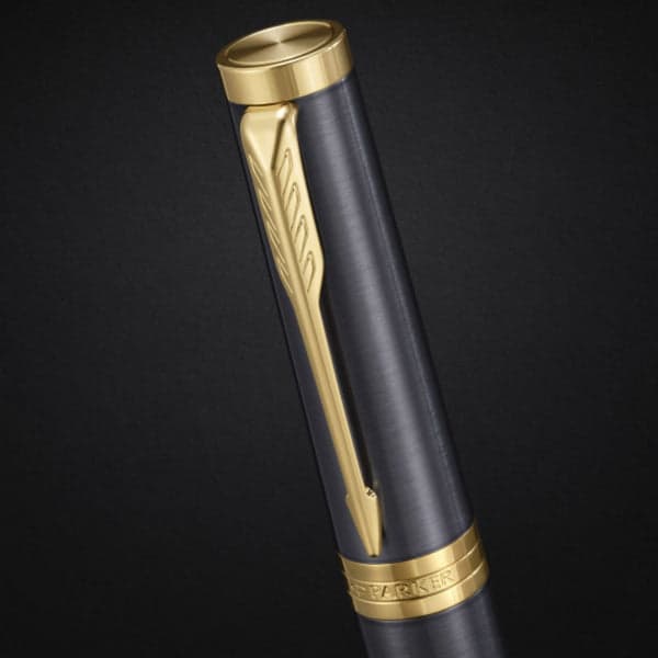 Parker Ingenuity Grey Gold Trim Fountain Pen - Medium 5