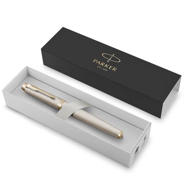 Parker IM Monochrome Champagne Fountain Pen - Medium or Fine Nib 2