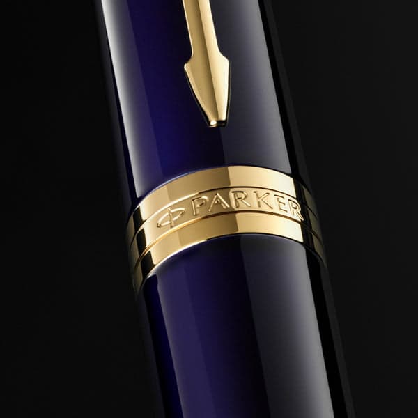 Parker Ingenuity Blue Gold Trim Rollerball Pen 3