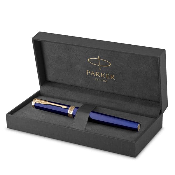 Parker Ingenuity Blue Gold Trim Fountain Pen 2