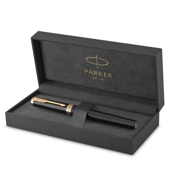 Parker Ingenuity Black Gold Trim Fountain Pen 3