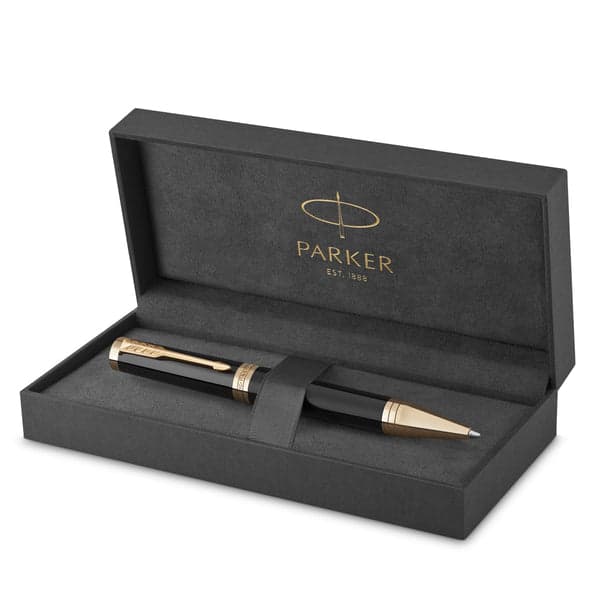 Parker Ingenuity Black Gold Trim Ballpoint Pen 2