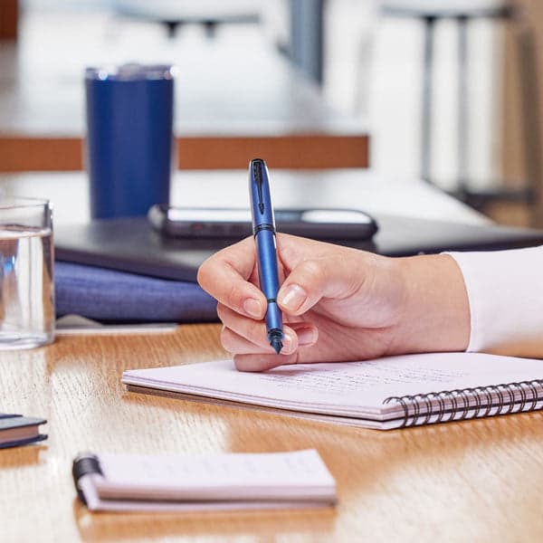 Parker IM Blue Monochrome Fountain Pen 5