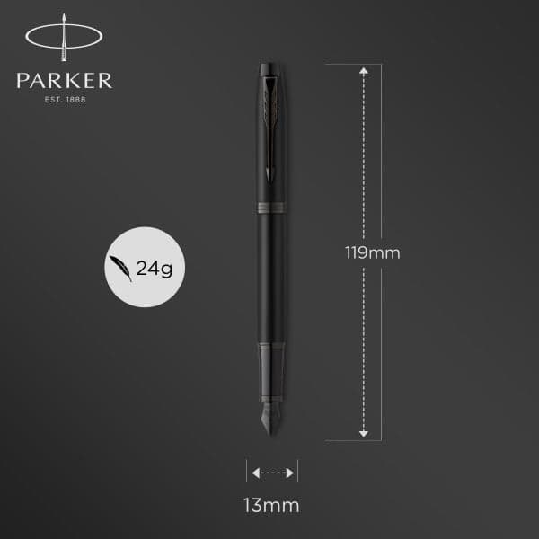 Parker IM Achromatic Matte Black Fountain Pen 4