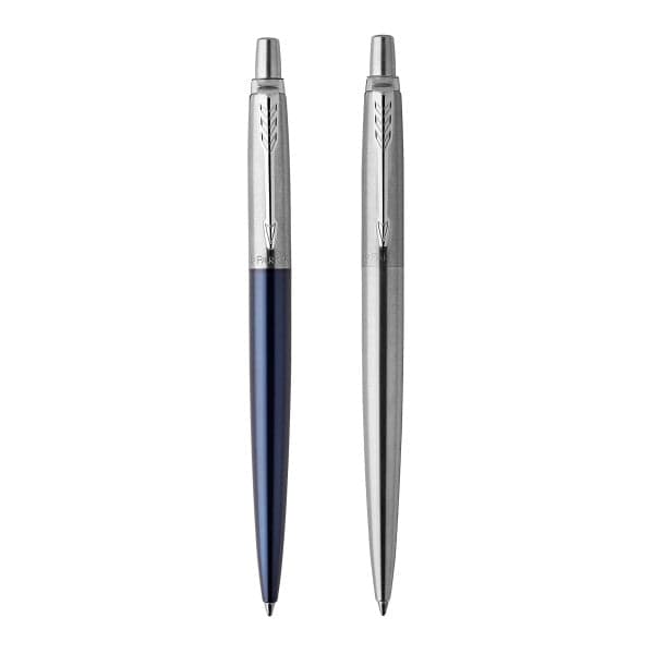 Parker Jotter London Royal Blue Ballpoint and Chrome Gel Pen Set