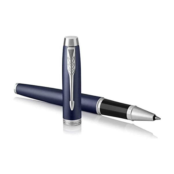 Parker IM Matte Blue Chrome Trim Rollerball Pen 3