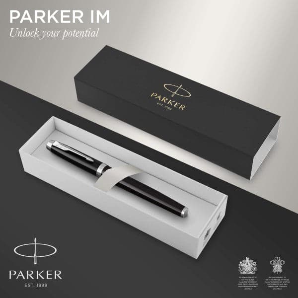 Parker IM Black Chrome Trim Rollerball Pen 2