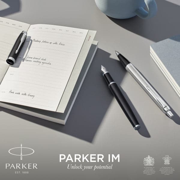 Parker IM Black Chrome Trim Rollerball Pen 5