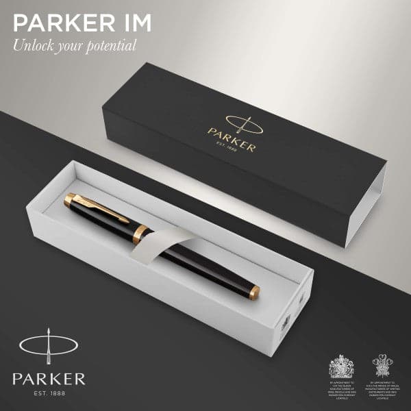 Parker IM Black Gold Finish Trim Rollerball Pen 2
