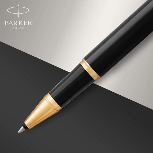 Parker IM Black Gold Finish Trim Rollerball Pen 3