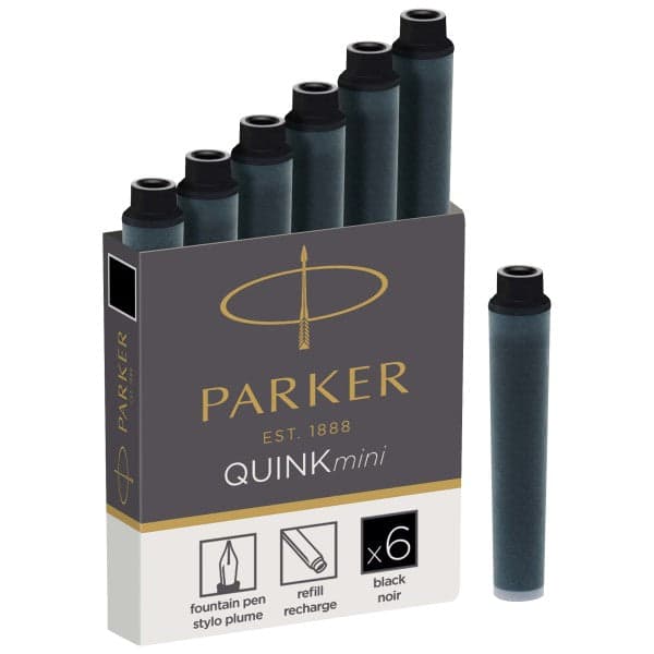 Parker Quink Ink Mini Fountain Pen Cartridges - Box of 6 3