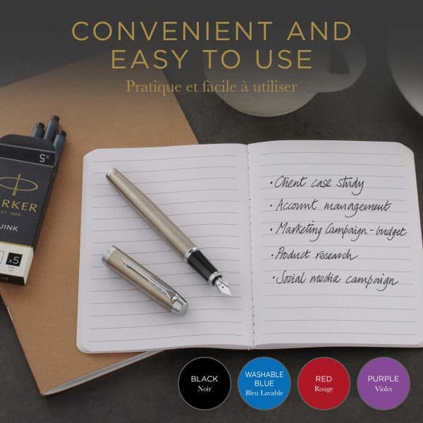 Parker Quink Ink Mini Fountain Pen Cartridges - Box of 6 4