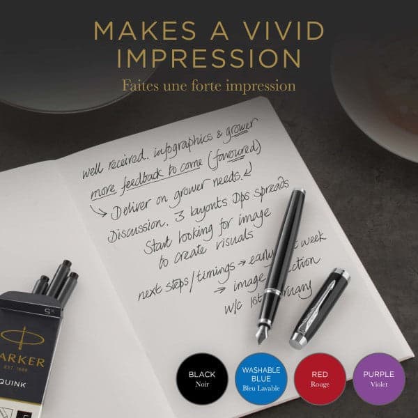 Parker Quink Ink Mini Fountain Pen Cartridges - Box of 6 5