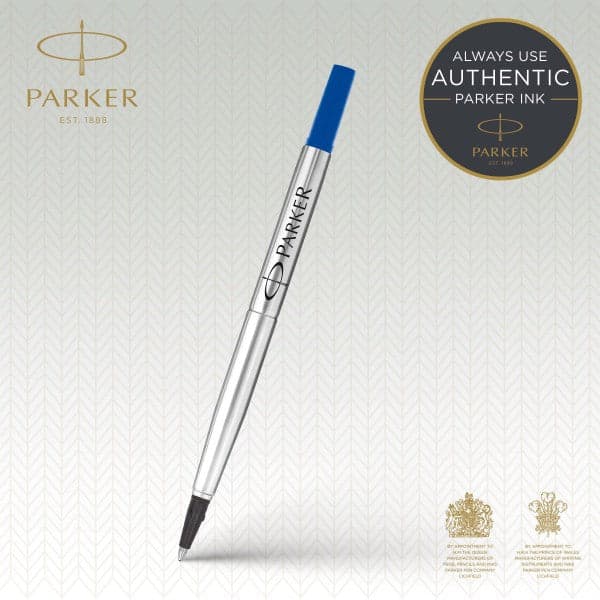 Single Parker Medium Quink Rollerball Pen Refill - Blue 3