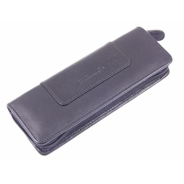 Waldmann Leather Double Pen Case with Zipper